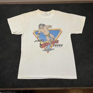 Vintage Jimmy Superfly‎ Snuka WWF Wrestling Shirt 1983 Randy Savage Andre Giant